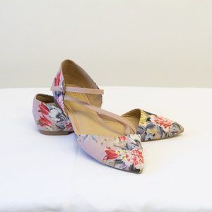 Pointed Toe Flats Spring Flowers Size 7.5M
